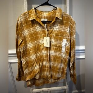 Plaid Flannel Shirt in Brown by Universal Thread
